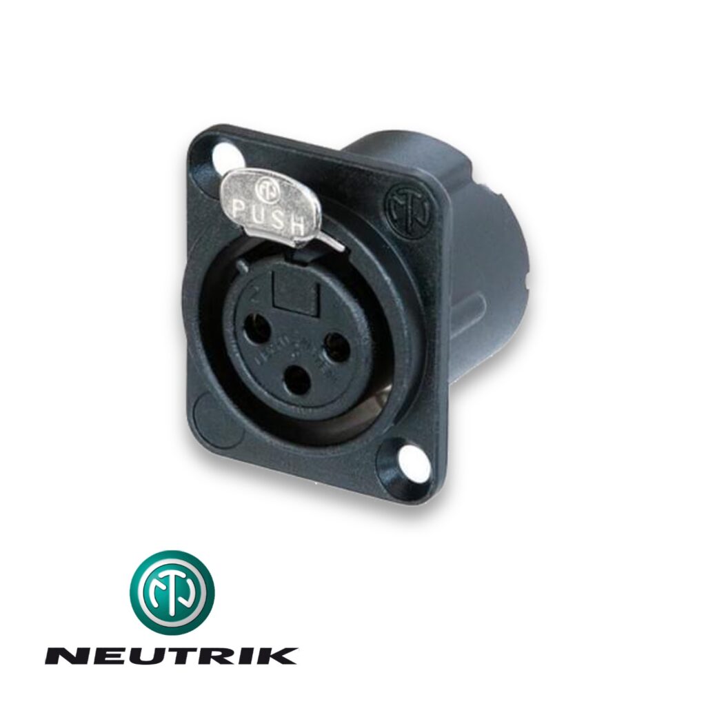 Neutrik Nc Fd Lx Bag Pin Female Chassis Xlr Black Stagelogic Ltd