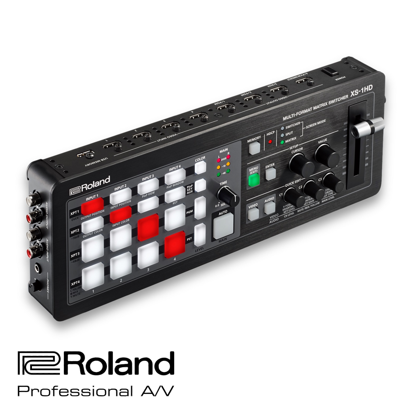 Roland XS-83H 8x3 Multi-Format Matrix Switch: HDMI or HDBaseT Out & iPad  Control - Conference Room AV