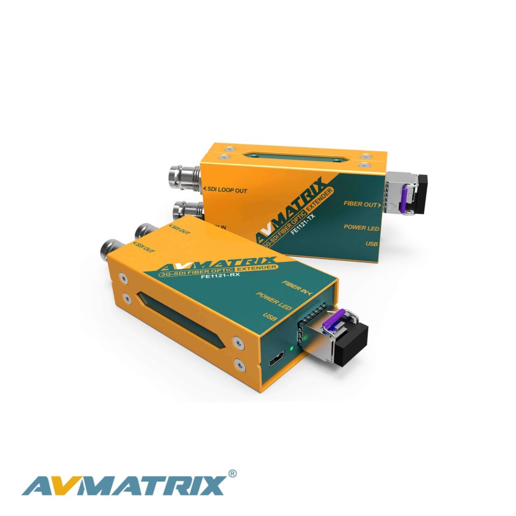 AVMATRIX FE1121 3G-SDI Fiber Optic Extender Kit (incl SFP Modules ...